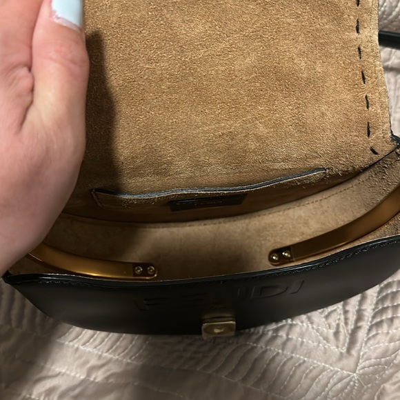 Fendi Black Leather Moonlight Flap Crossbody - Picture 8 of 8